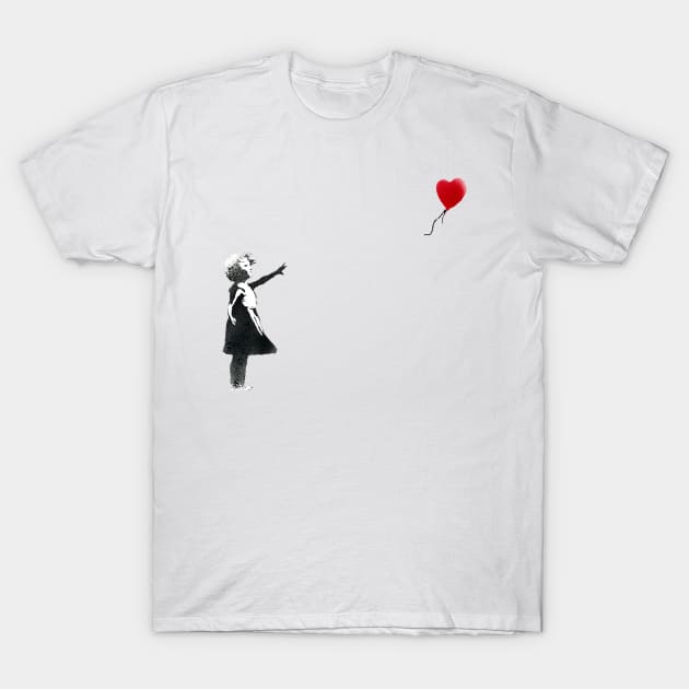 Banksy Girl With Red Balloon T-Shirt by foozler